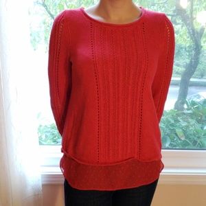 Lucky brand jeans red  Two layer sweater